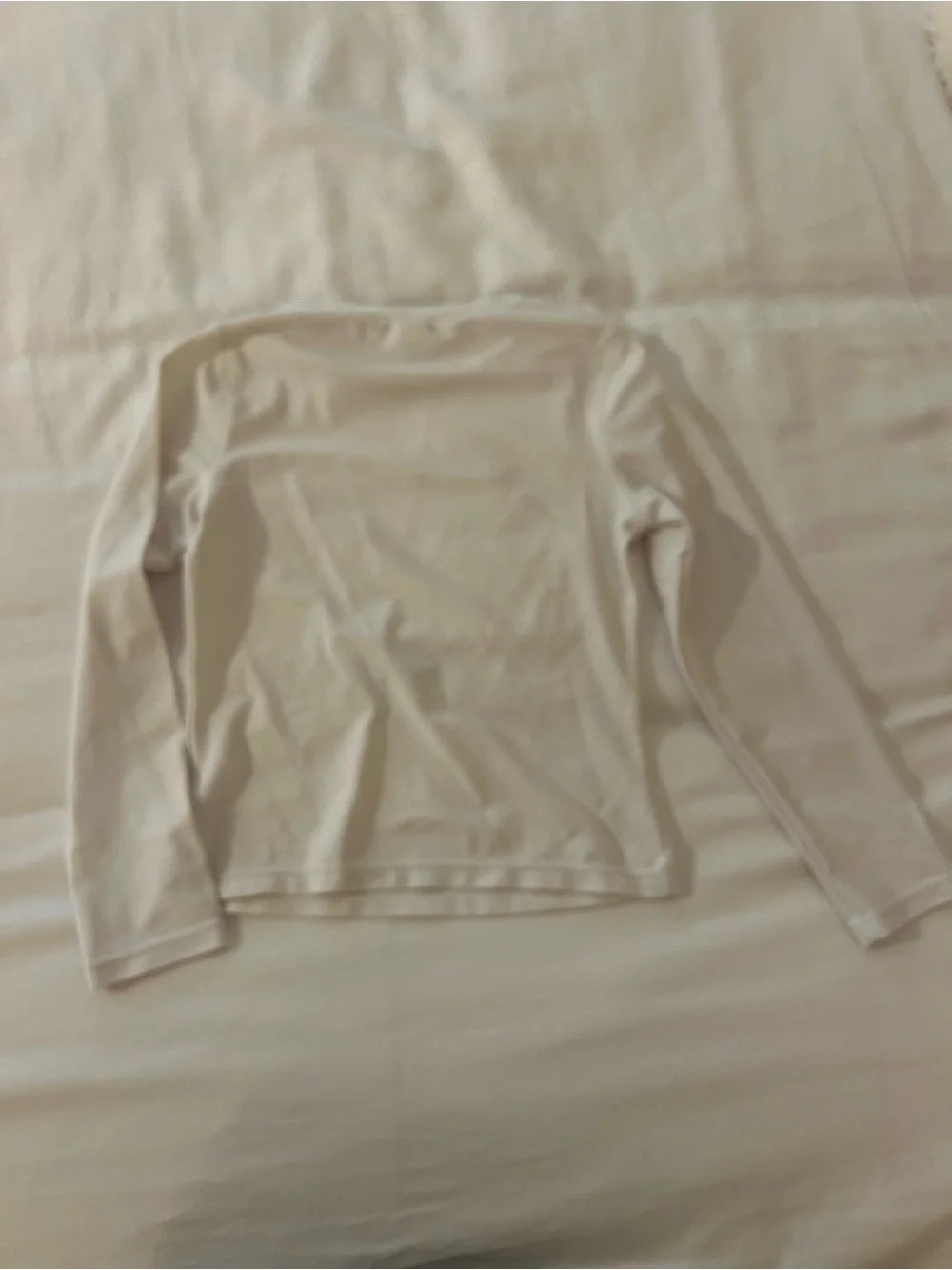 Old Navy Cream Long Sleeve Graphic Tee with Pink Yellow Green Palm